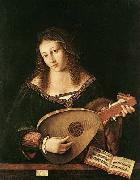 Woman Playing a Lu BARTOLOMEO VENETO